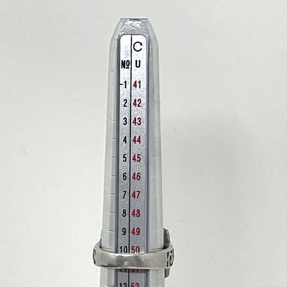 Vintage 925 Sterling Silver Rectangular Turquoise Stone Ring Open Setting Size 5 - Picture 7 of 8